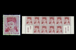 M785★1954年　切手趣味週間　切手帳　観音菩薩像★未使用・美品