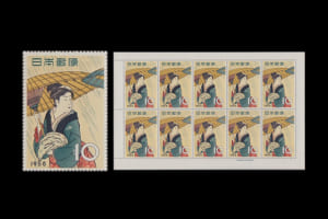 切手趣味週間「雨中湯帰り」切手の価値と買取相場の詳細